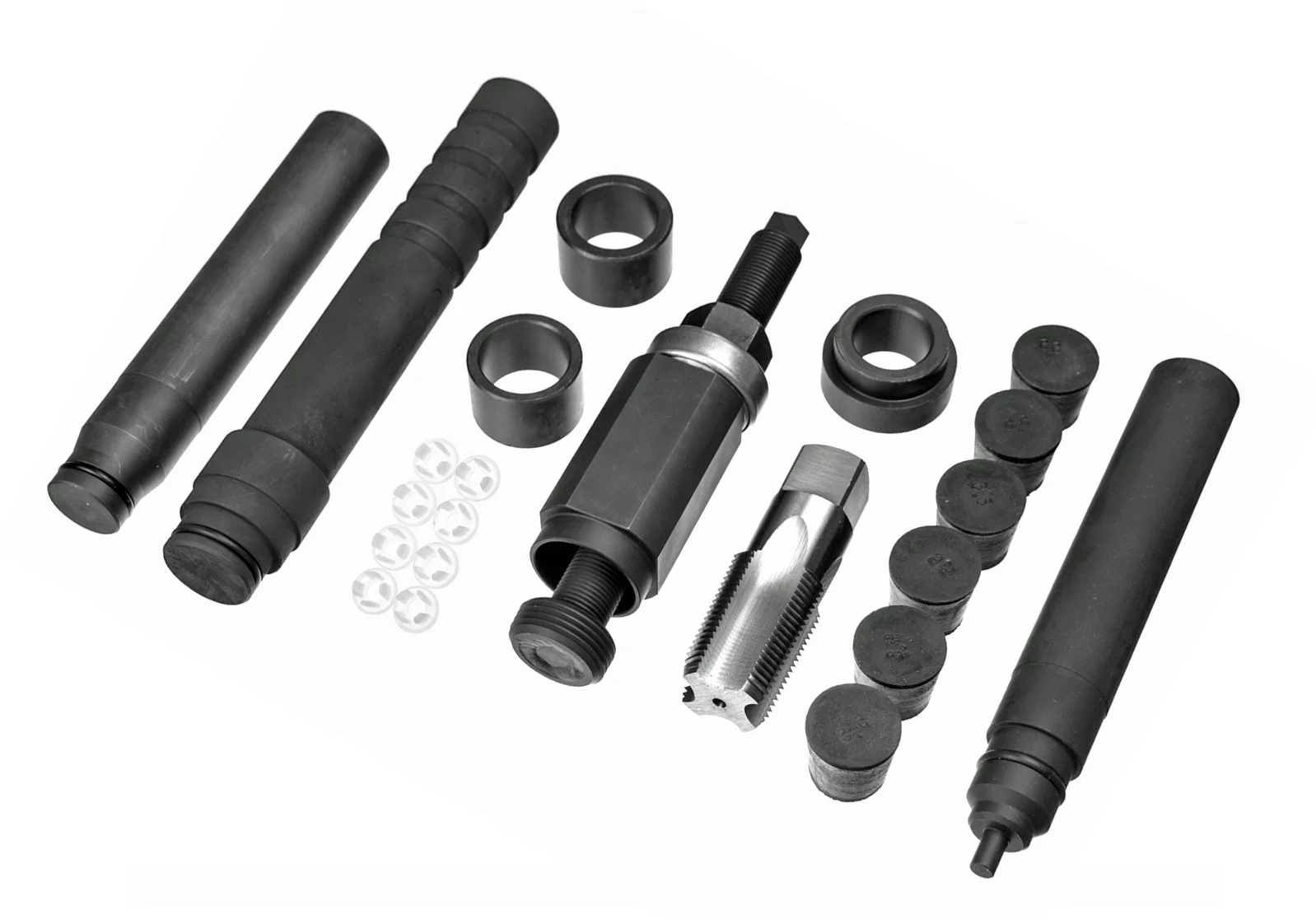 Caterpillar 7.3L 3126 3126B C7 C9 Cat Fuel Injector Sleeve Nozzle-Cup-Sleeve-Tube In-Vehicle Remover & Installer Tool Set Alt.