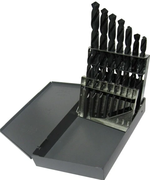 Drill America DWD15J-SET 1/16"-1/2"x32nds 15 Piece HSS Jobber Length Drill Set, Qualtech, DWD15J-SET