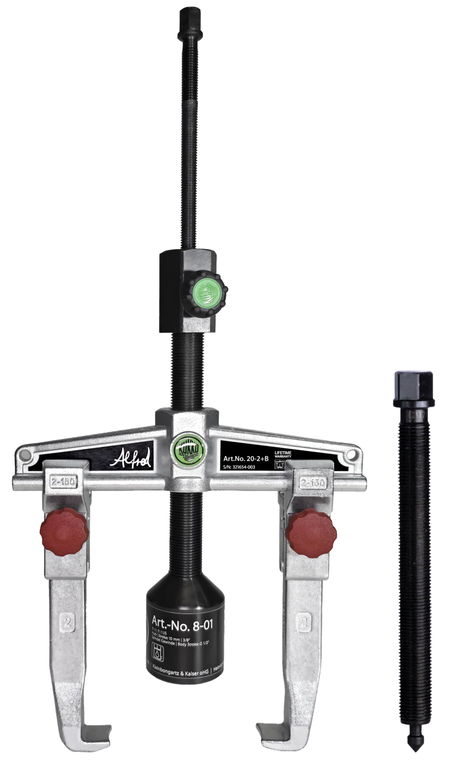Kukko 20-30+B Universal 2-Jaw Puller with Hydraulic Spindle & Adjusting Jaws