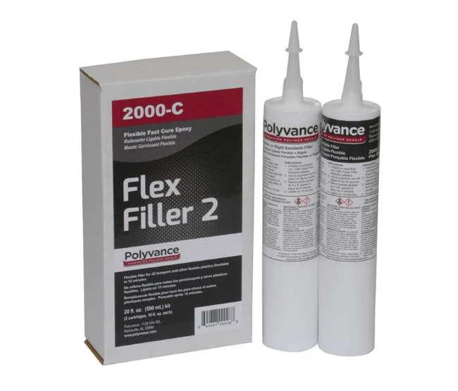 Polyvance 2000-C Flex-Filler 2 Flexible Epoxy Adhesive/Filler, 10 fl. oz Cartridge Kit