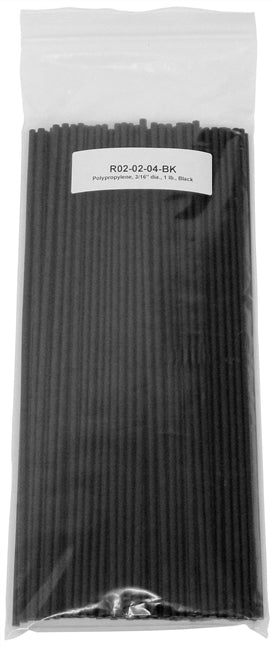 Polyvance R02-02-04-BK Black Polypropylene Rod 3/16", 1 lb.