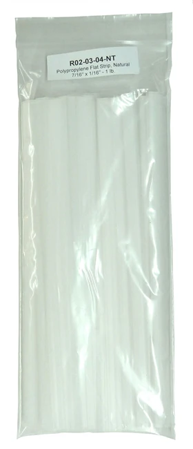 Polyvance R02-03-04-NT Polypropylene Strip, 7/16" x 1/16", 1 lb., Natural