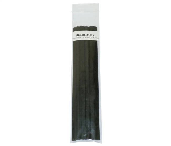 Polyvance R02-04-03-BK Polypropylene Strip 3/8" x 1/16" 30 ft. Black