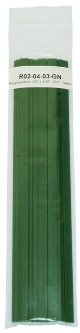 Polyvance R02-04-03-GN Polypropylene Strip, 3/8" x 1/16", 30 ft., Green