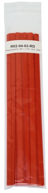 Polyvance R02-04-03-RD Polypropylene Strip, 3/8" x 1/16", 30 ft., Red