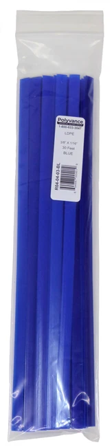 Polyvance R04-04-03-BL Polyethylene Strip (LDPE), 3/8" x 1/16", 30 ft., Blue